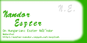 nandor eszter business card